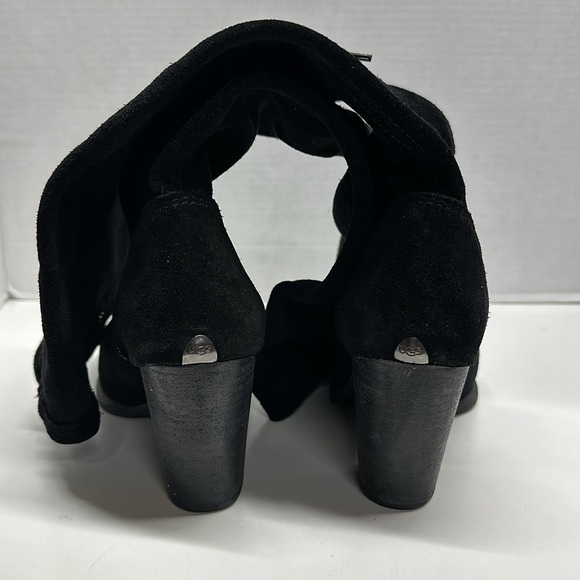 UGG Ava Boots Tall High Heeled Boot Water Resistant Suede Size Zip Black Size 7 - Picture 7 of 13